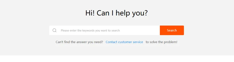 Help centre header with the search prompt and the Daily Questions category menu
